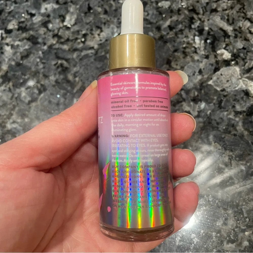 Beauty Rose Quartz Shimmering Facial Serum, Glowing